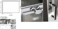 ROLTECHNIK sprchové dveře posuvné LLD2 1200 výplň intimglass, rám brillant   556-1200000-00-21